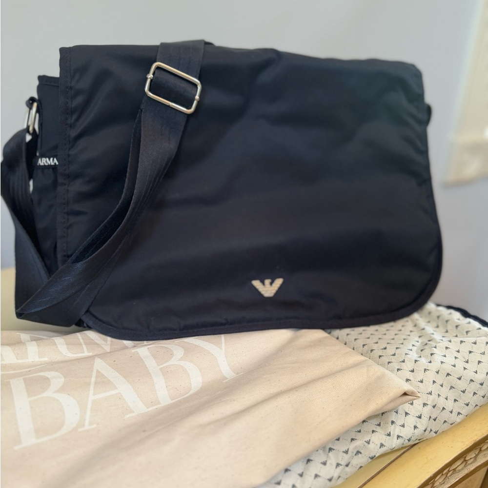 Armani Baby diaper bag navy